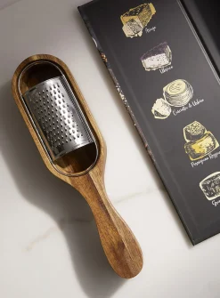 Acacia wood cheese grater set
