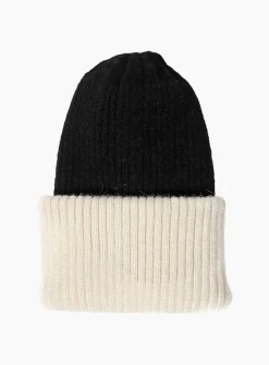 Alpaca wool reversible ribbed tuque