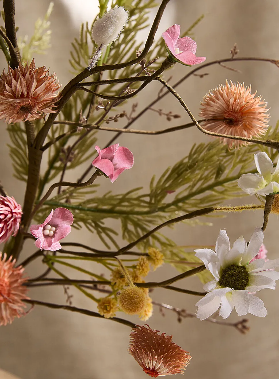 Artificial spring wreath branch