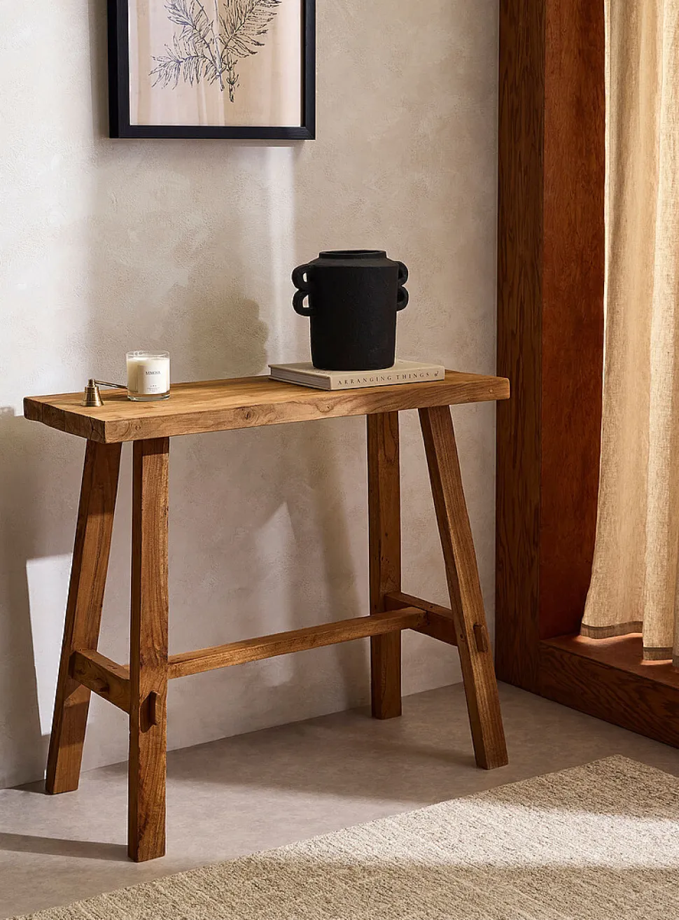 Artisan recycled teak console