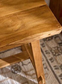 Artisan recycled teak counter stool