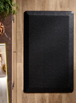 Basket weave kitchen mat