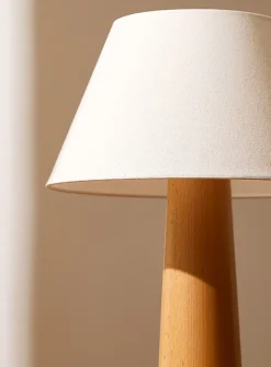 Beech wood mushroom-shaped table lamps