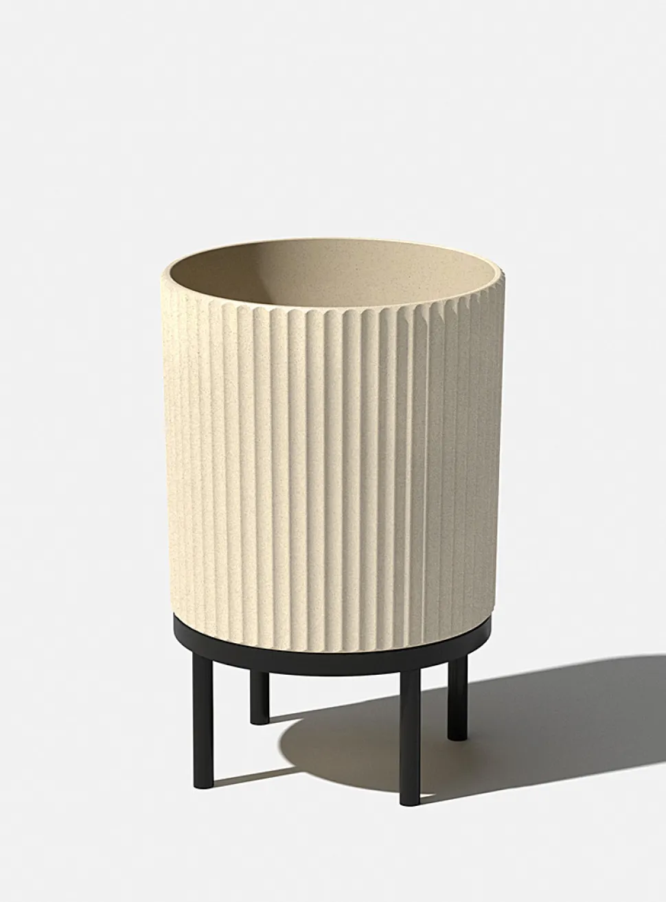 Black base grooved planter