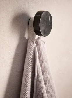 Black marble wall-mounted hook
