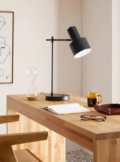 Black projector table lamp