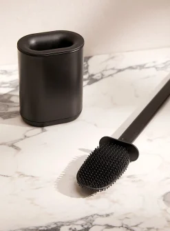 Black toilet brush
