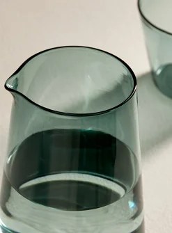 Blown glass carafe and glass set