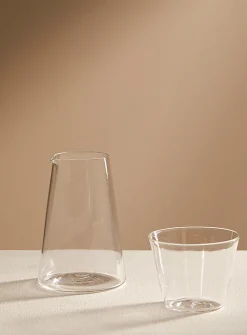 Blown glass carafe and glass set