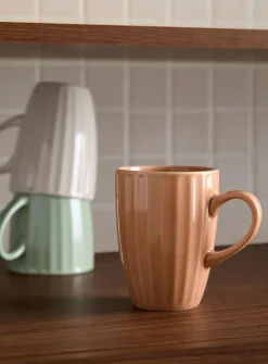 Broad grooves mug