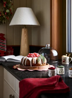 Cake stand with glass bell