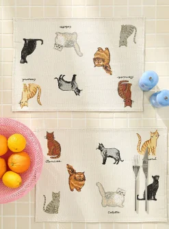 Cat group tapestry placemats