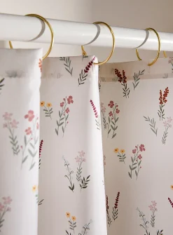 Charming flowers shower curtain
