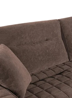 Checkered topstitching high-density foam 3 seater sofa