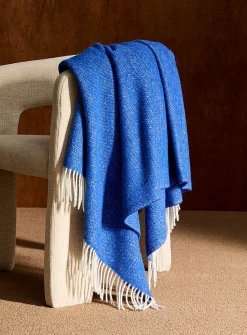 Chevron wool-blend throw