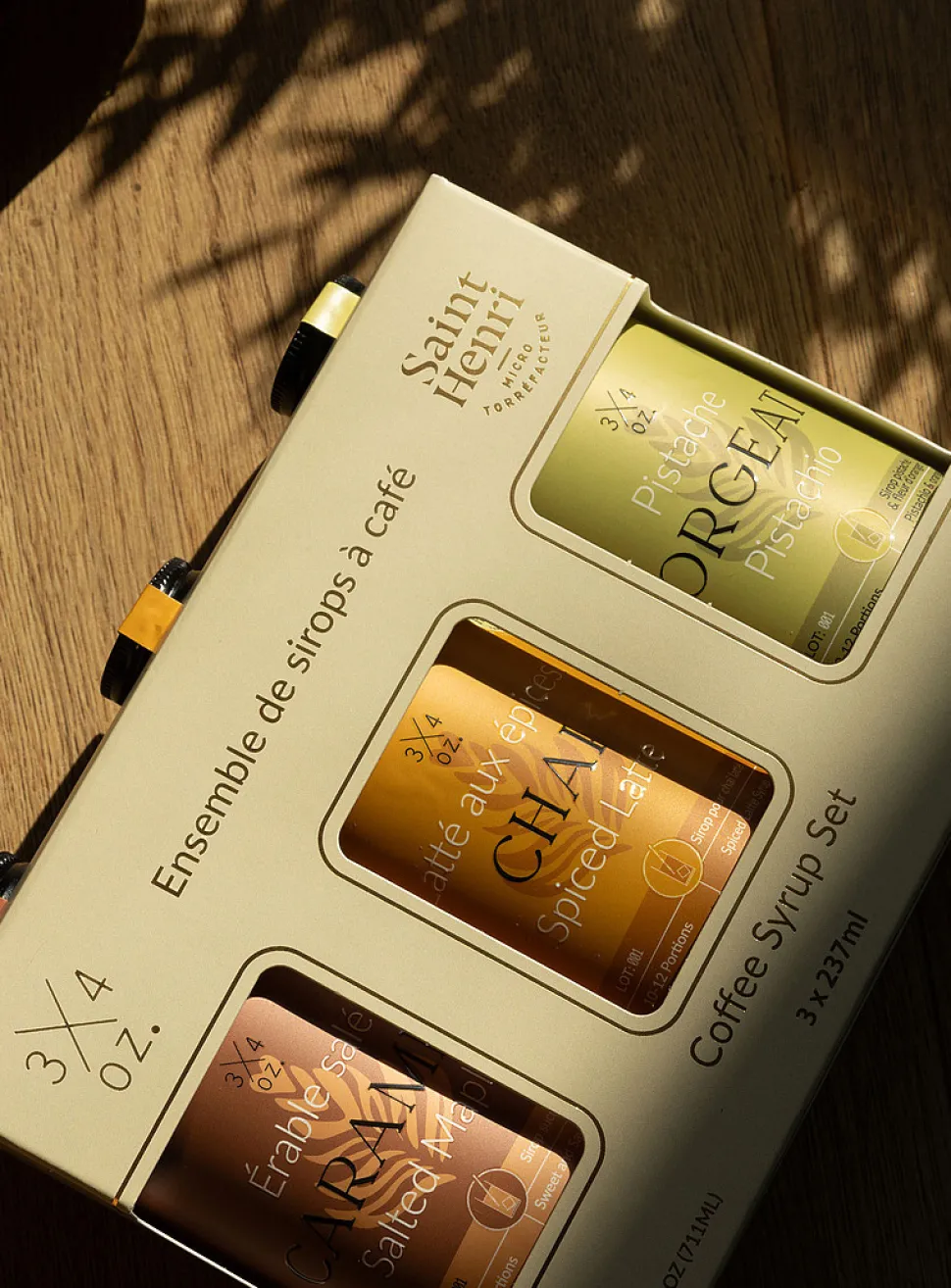 Coffee syrup trio