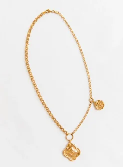 Colliding compass necklace