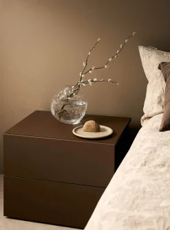 Coloured sleek bedside table