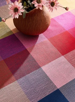 Colourful checkers tablecloth