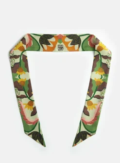 Colourful pure silk and ring set