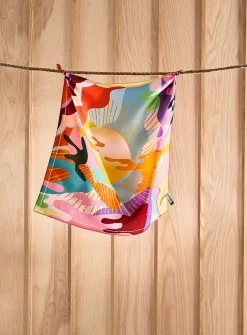 Colourful pure silk scarf