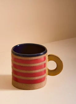 Colourful stripes mug