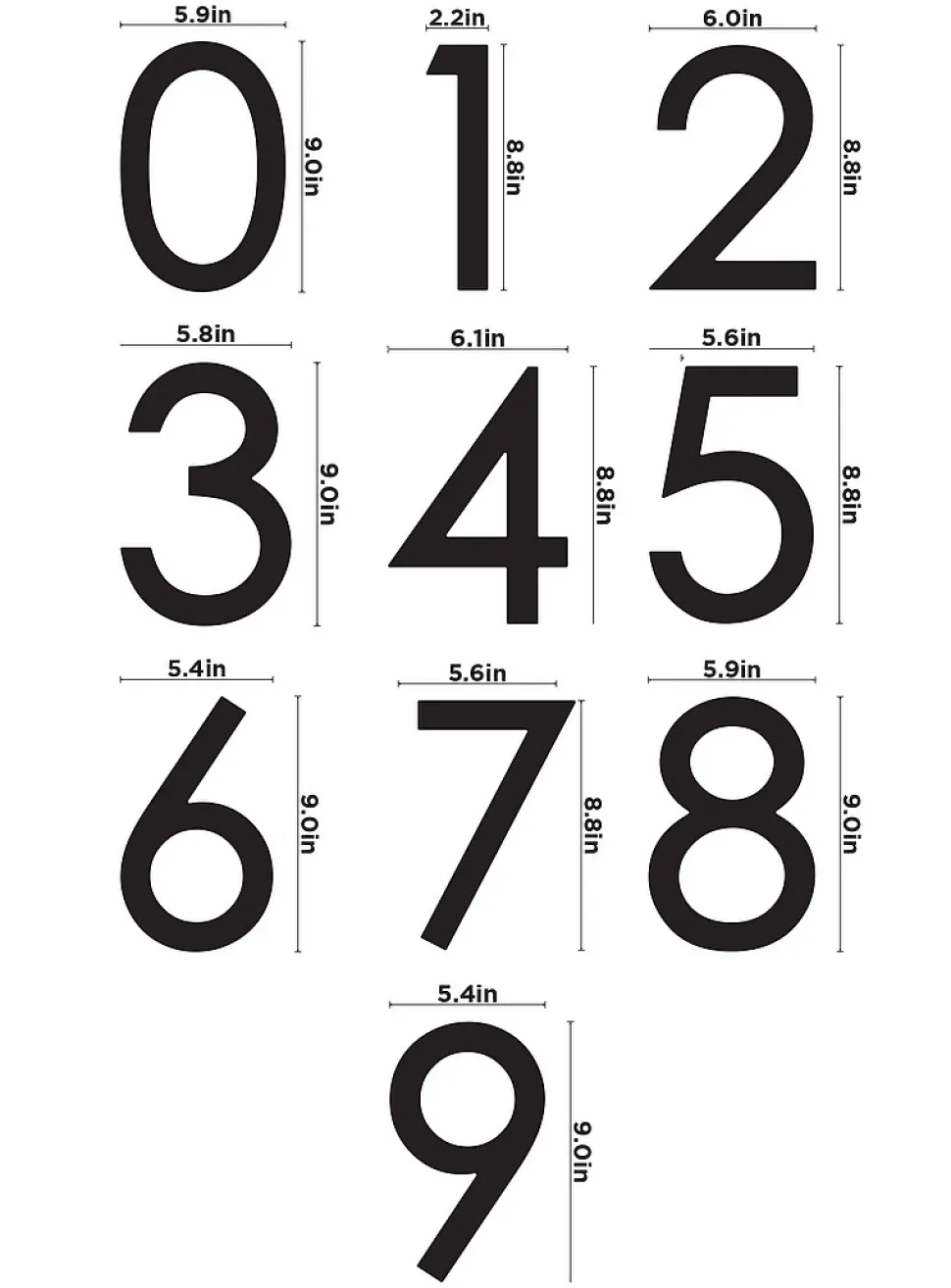 Contemporary door number