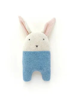 Cute rabbit recycled cashmere rattle