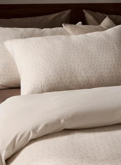 Delicate-pattern organic cotton gauze duvet cover set