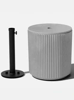 Demi grooved umbrella side table