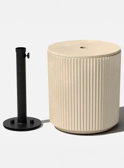 Demi grooved umbrella side table