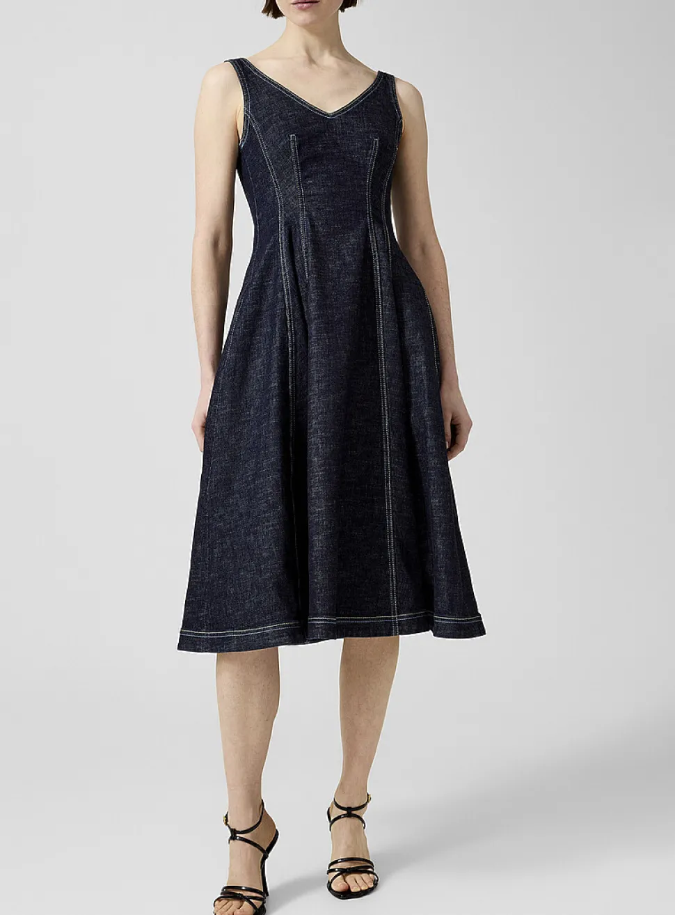Denim fitted dress