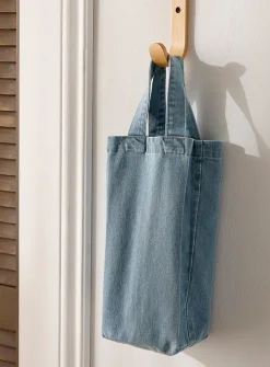 Denim wine bottle bag