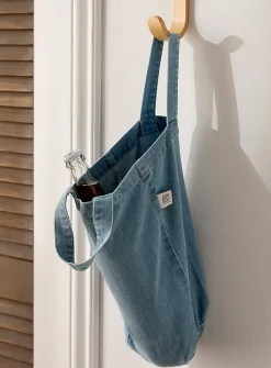 Denim wine bottle bag