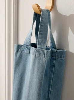 Denim wine bottle bag