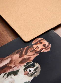 Dogs laminated cork placemats
