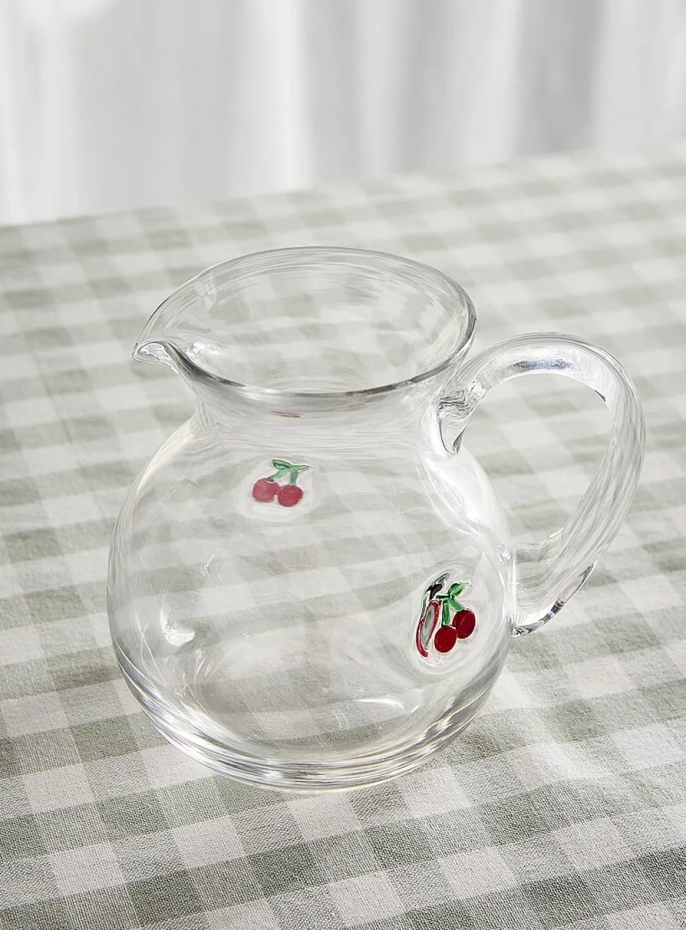Embossed cherries small pitcher