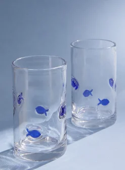 Embossed fish glasses
