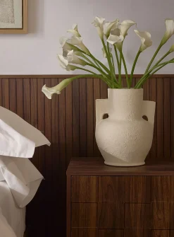 Erabus cream-coloured terracotta vase