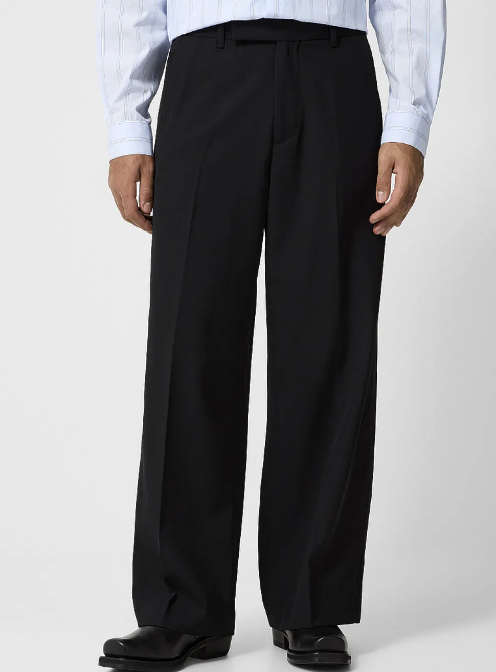 Eron wide-leg twill pant