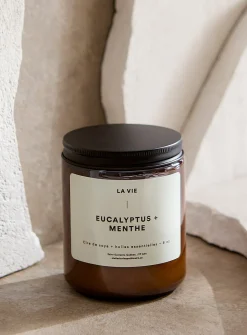 Eucalyptus and mint scented candle