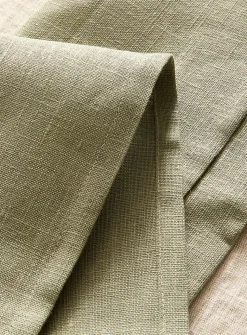 Eucalyptus green pure linen napkins