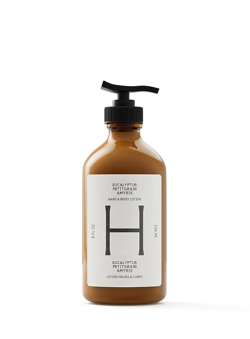 Eucalyptus, petitgrain and amyris hand and body lotion