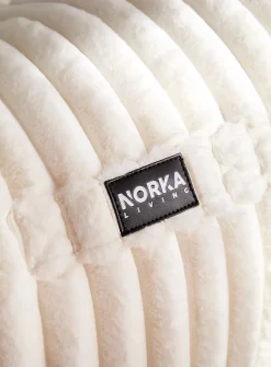 Faux-fur wide stripes chair