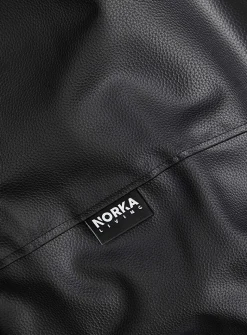 Faux-leather beanbag chair