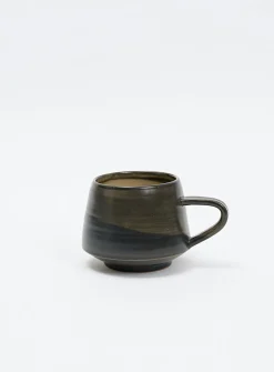 Fine handle minimalist stoneware mug