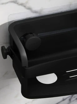Flex rectangular adhesive shower basket