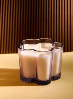 Floral container scented candle