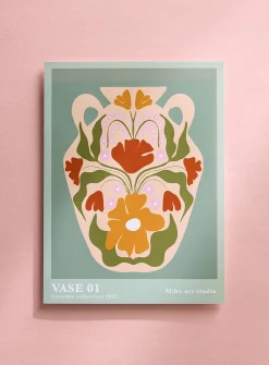 Floral vase poster