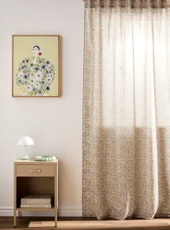 Flowers and clovers sheer curtain